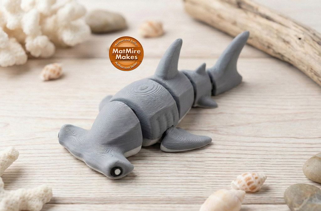 Beweglicher Hammerhai – Artikulierte 3D-Druck Gelenkfigur