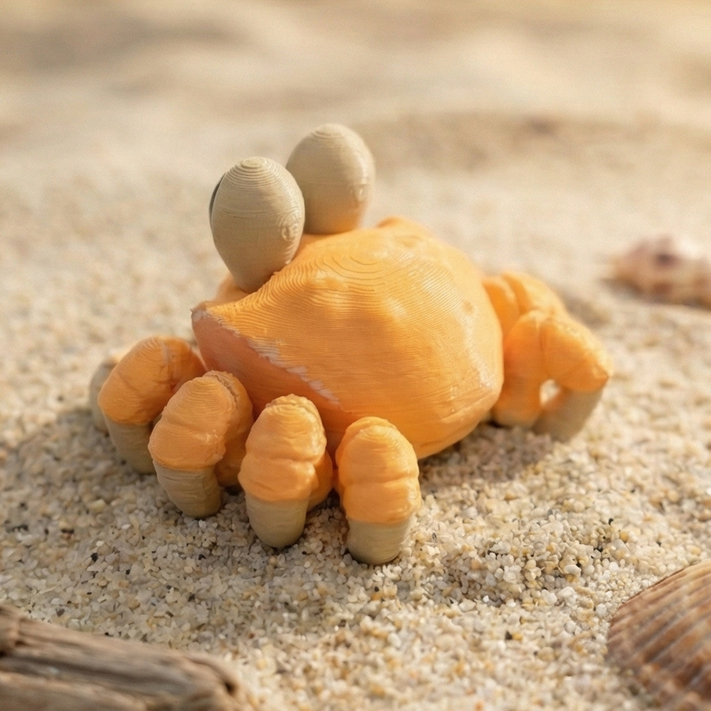 3D-Druck Gelenk-Krebs – Bewegliche Meeresfigur oder Schlüsselanhänger