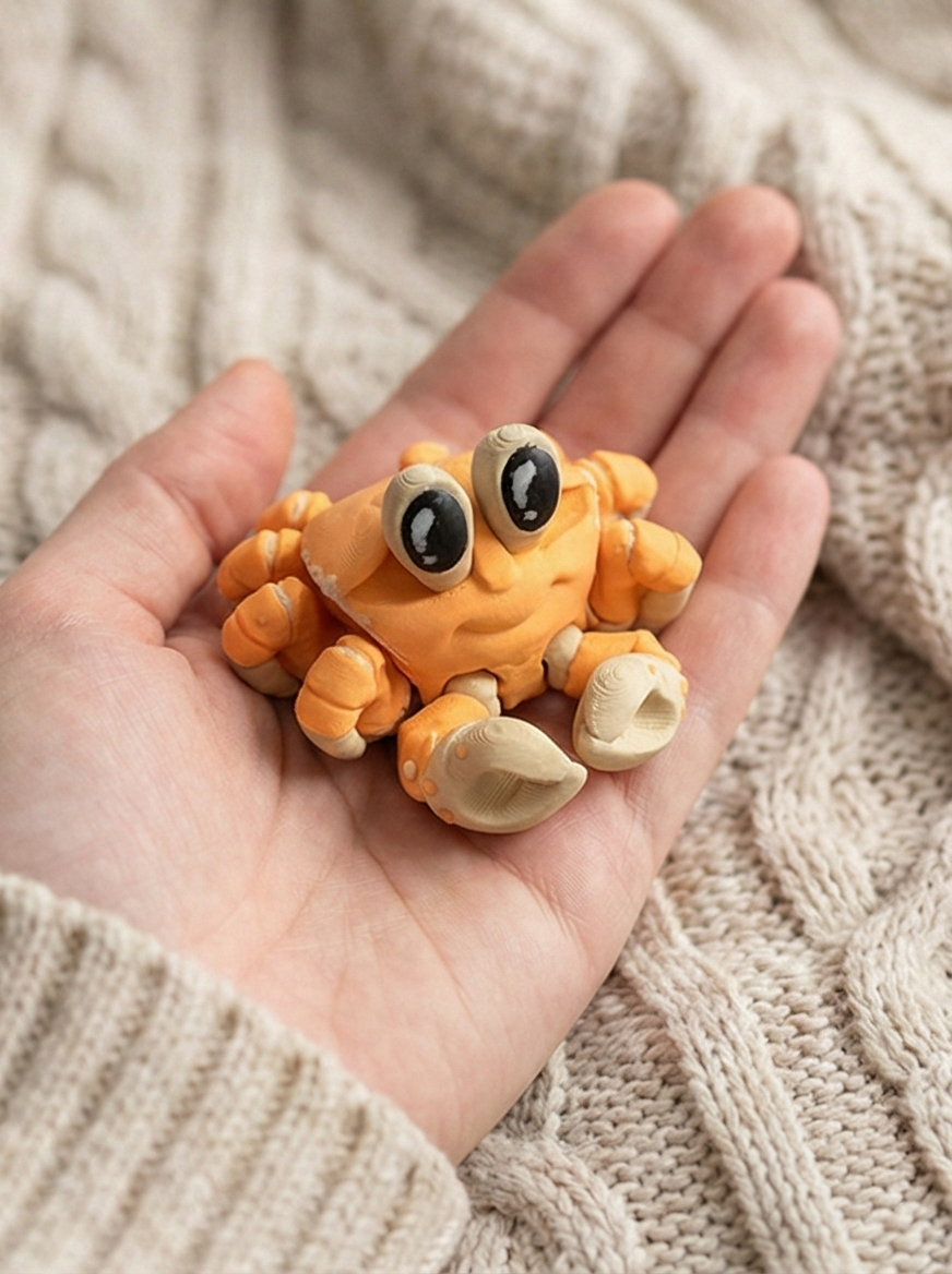 3D-Druck Gelenk-Krebs – Bewegliche Meeresfigur oder Schlüsselanhänger