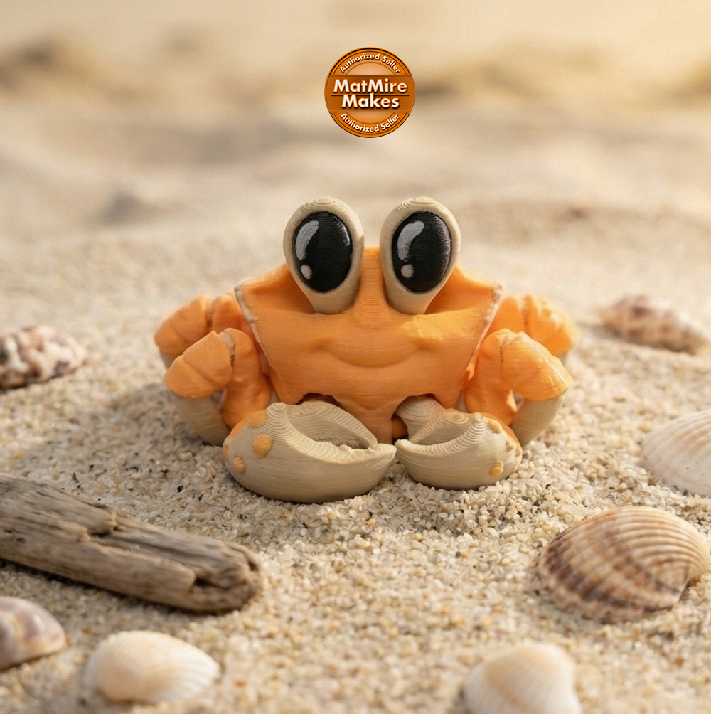 3D-Druck Gelenk-Krebs – Bewegliche Meeresfigur oder Schlüsselanhänger