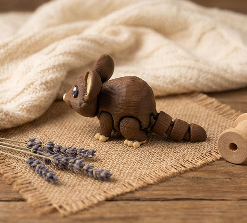 Gelenk-Maus 3D-Druck – Bewegliche Figur oder Schlüsselanhänger