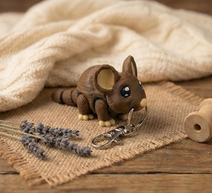 Gelenk-Maus 3D-Druck – Bewegliche Figur oder Schlüsselanhänger