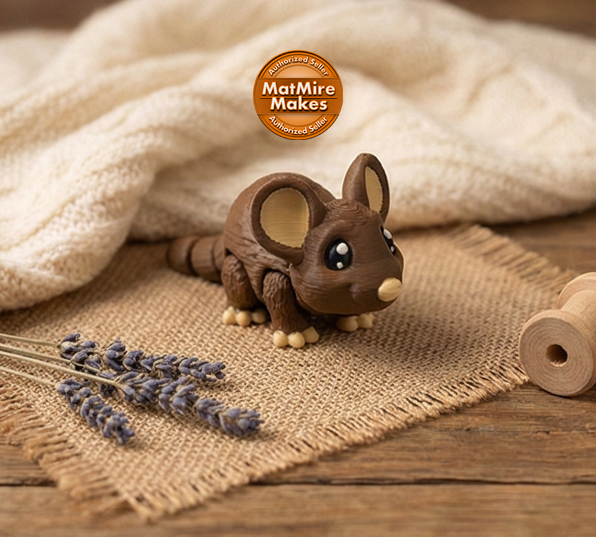 Gelenk-Maus 3D-Druck – Bewegliche Figur oder Schlüsselanhänger