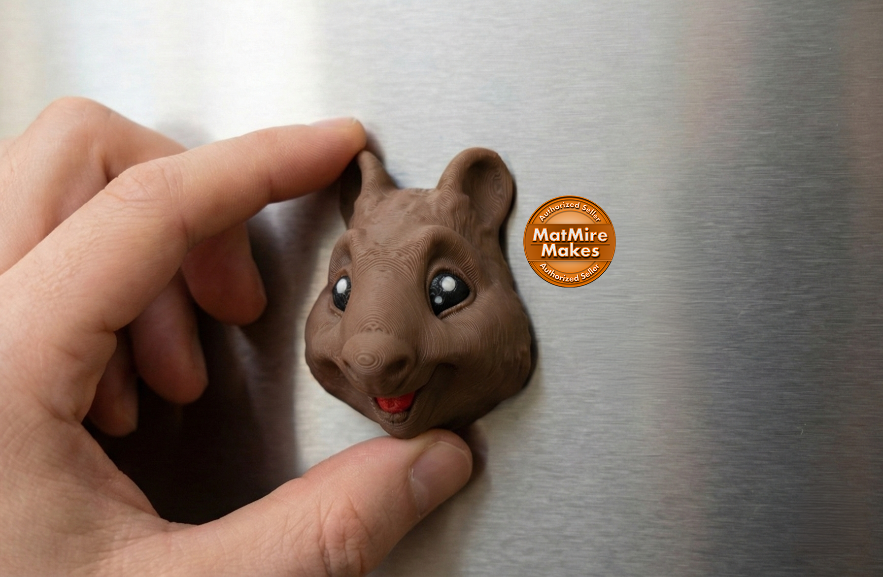 Quokka Kopf-Magnet – Das glücklichste Lächeln für deinen Kühlschrank