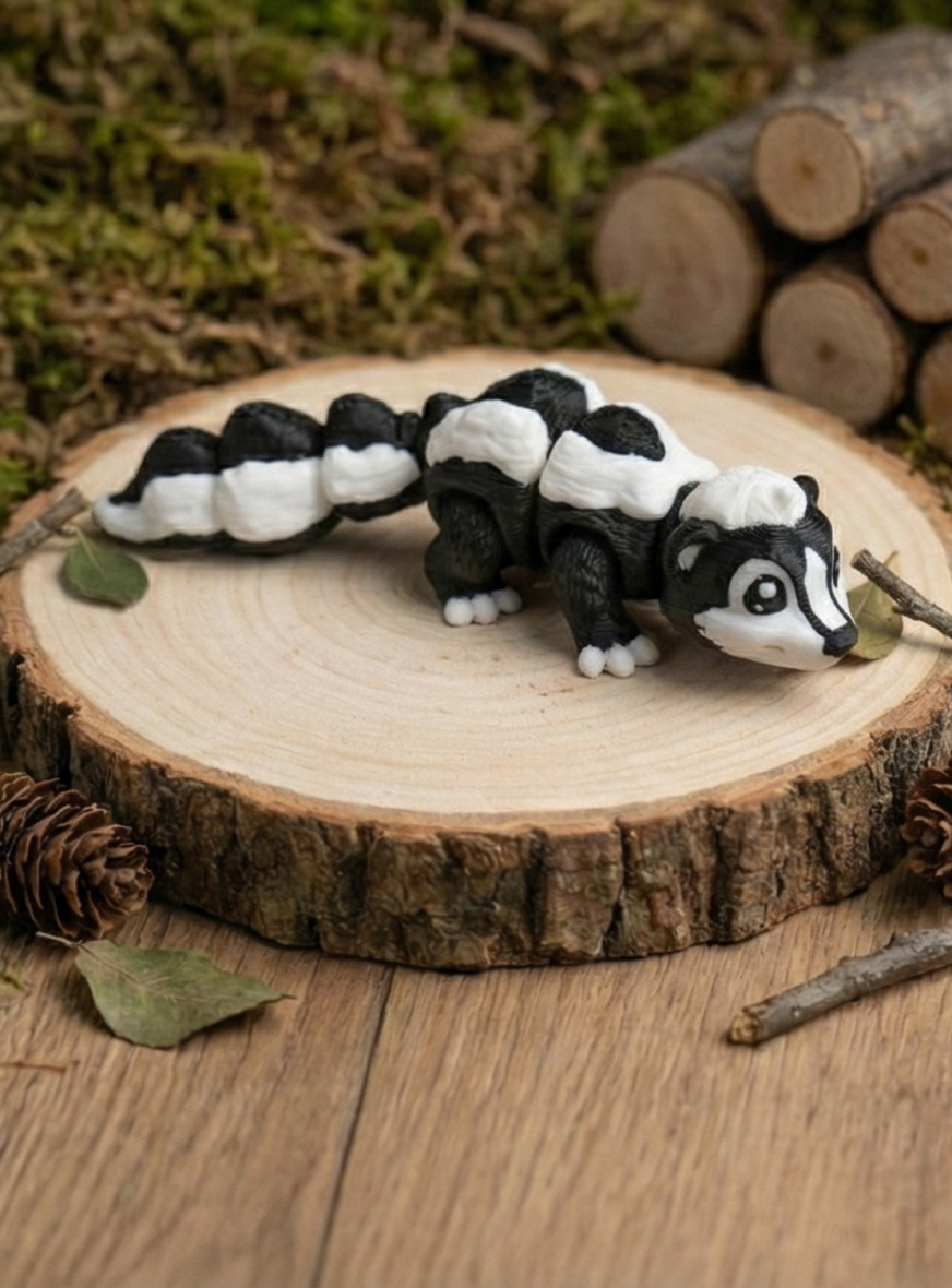 Artikuliertes Stinktier – Bewegliche 3D-Druck Gelenkfigur