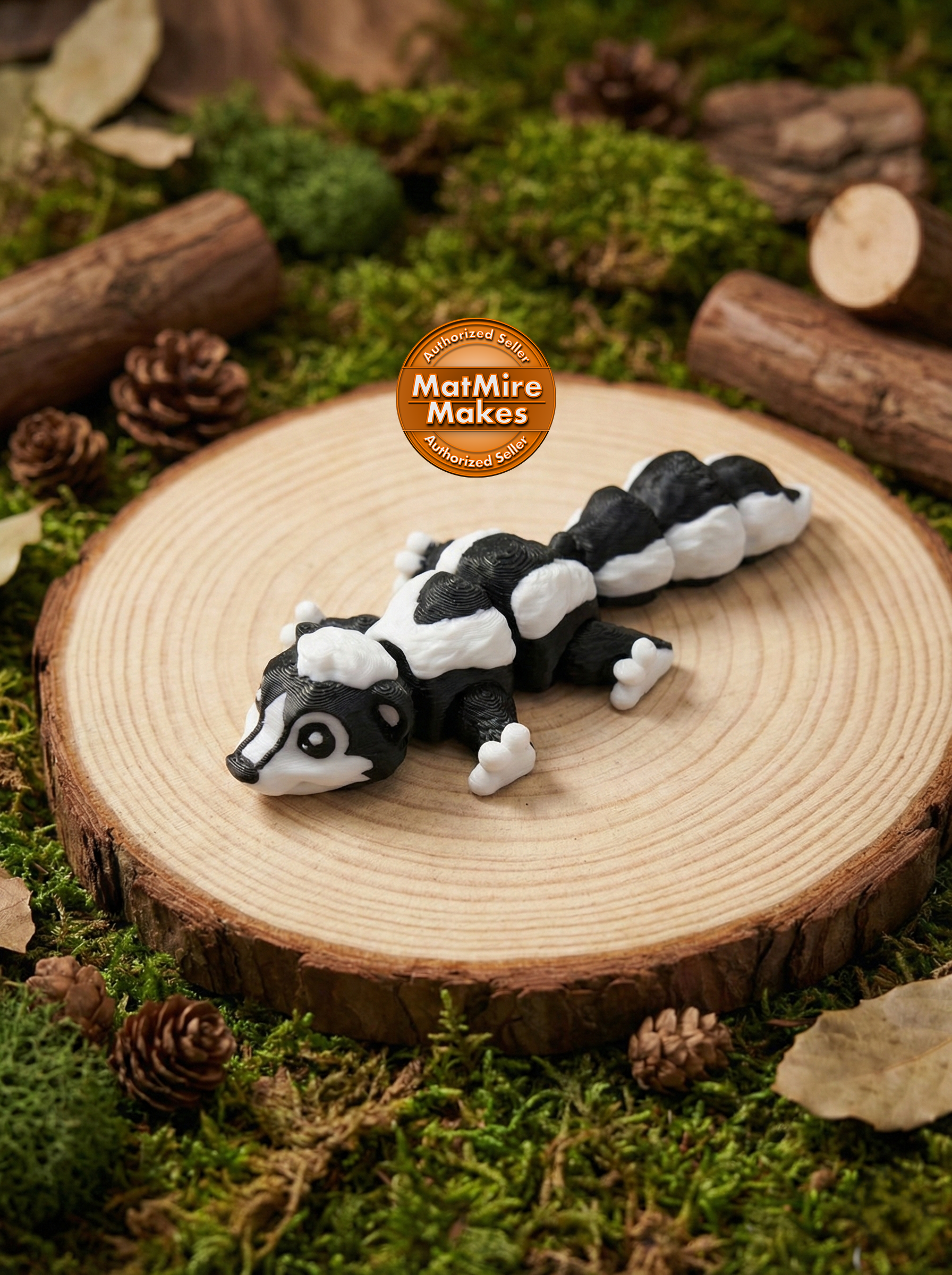 Artikuliertes Stinktier – Bewegliche 3D-Druck Gelenkfigur