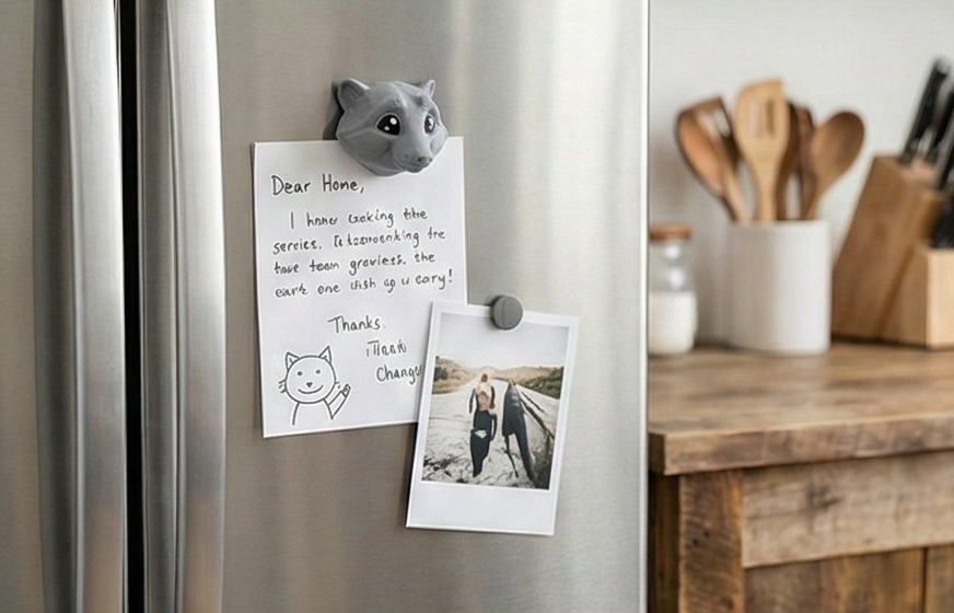 Waschbär Kopf-Magnet – Detailreiche 3D-Skulptur mit Charakter