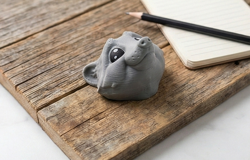 Waschbär Kopf-Magnet – Detailreiche 3D-Skulptur mit Charakter