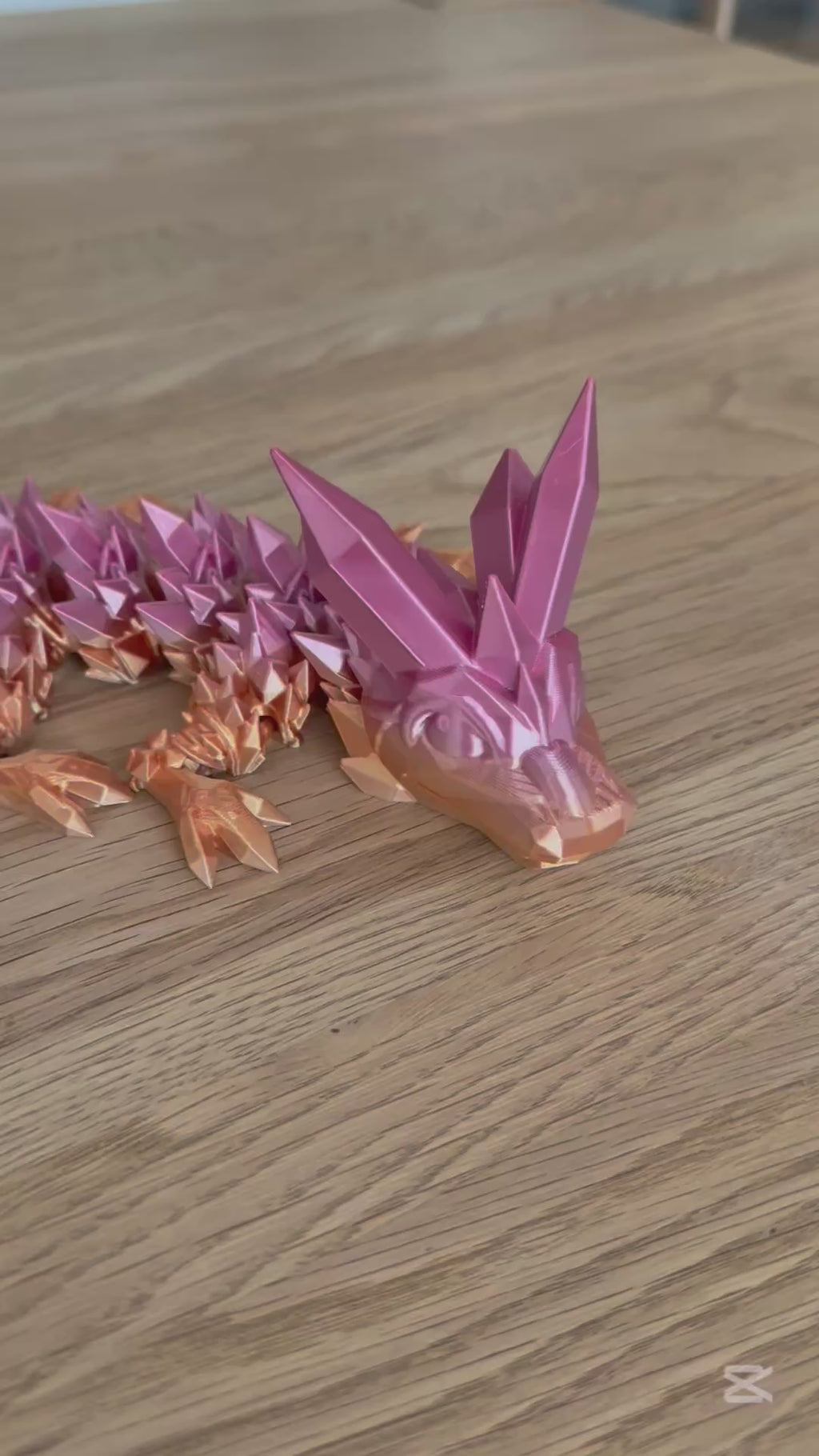 3D-Druck Kristalldrache – Silk Multicolor Unikat – Voll bewegliche Drachenfigur